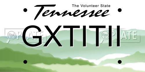 GXTITII Tennessee License Plate