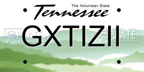 GXTIZII Tennessee License Plate