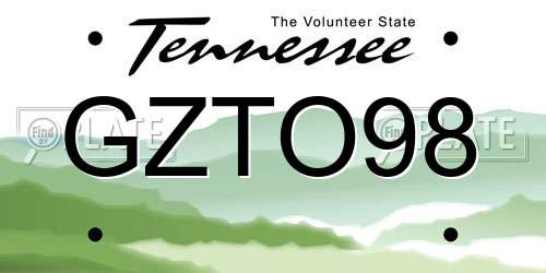 GZTO98 Tennessee License Plate