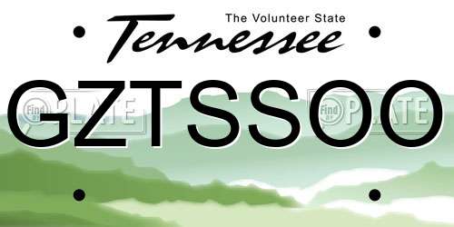 GZTSSOO Tennessee License Plate