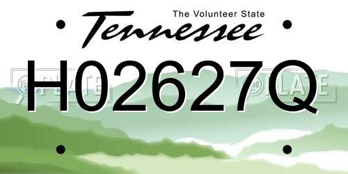 H02627Q Tennessee License Plate