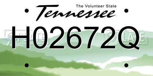 H02672Q Tennessee License Plate