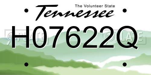 H07622Q Tennessee License Plate