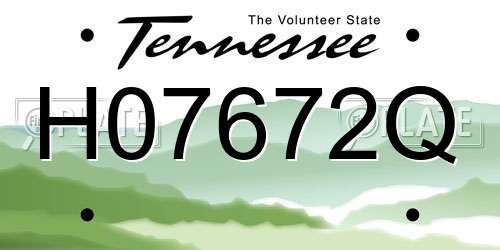 H07672Q Tennessee License Plate