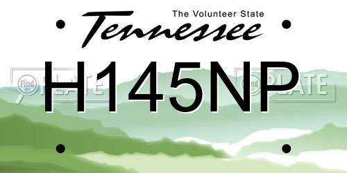 H145NP Tennessee License Plate