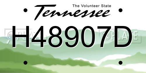 H48907D Tennessee License Plate
