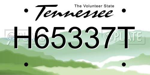 H65337T Tennessee License Plate