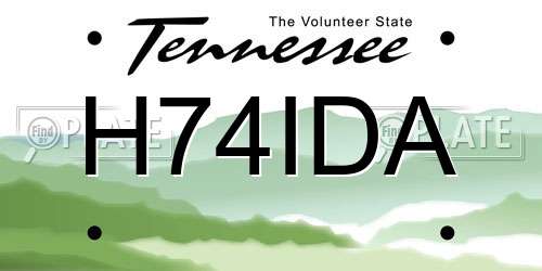 H74IDA Tennessee License Plate