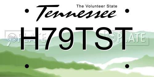 H79TST Tennessee License Plate