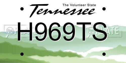 H969TS Tennessee License Plate