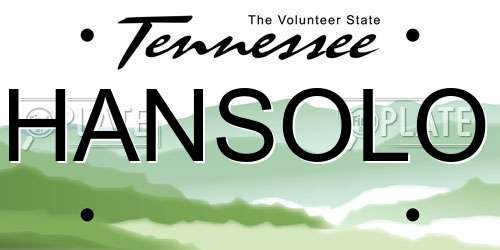 HANSOLO Tennessee License Plate