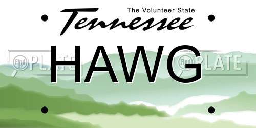 HAWG Tennessee License Plate
