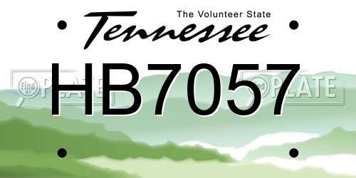 HB7057 Tennessee License Plate