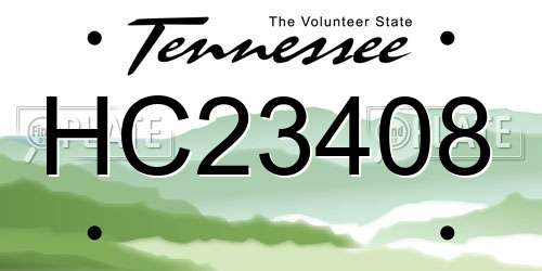 HC23408 Tennessee License Plate