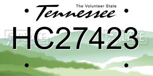 HC27423 Tennessee License Plate