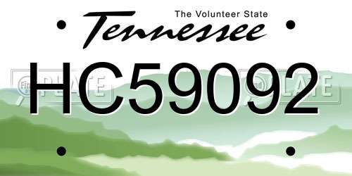 HC59092 Tennessee License Plate