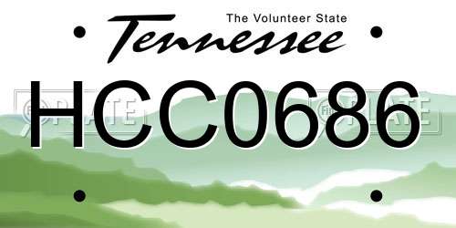 HCC0686 Tennessee License Plate