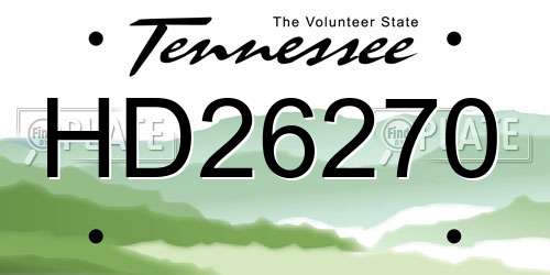 HD26270 Tennessee License Plate