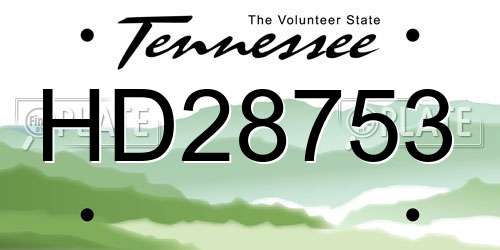 HD28753 Tennessee License Plate