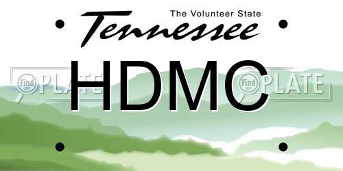HDMC Tennessee License Plate
