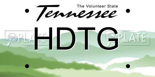 HDTG Tennessee License Plate