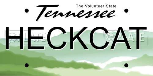 HECKCAT Tennessee License Plate