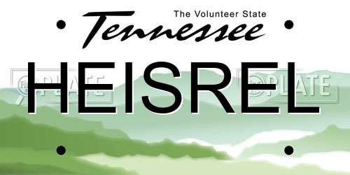 HEISREL Tennessee License Plate