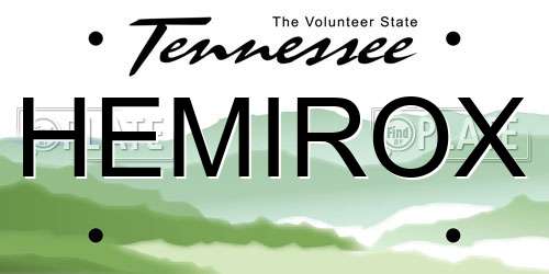 HEMIROX Tennessee License Plate