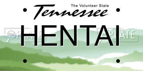 HENTAI Tennessee License Plate
