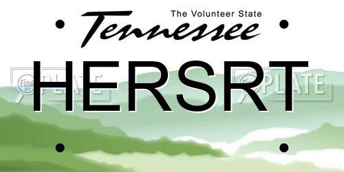 HERSRT Tennessee License Plate