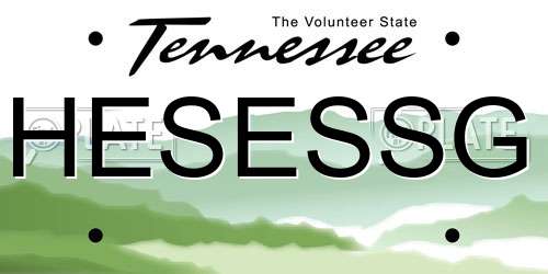 HESESSG Tennessee License Plate