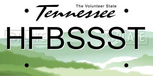 HFBSSST Tennessee License Plate