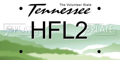 HFL2 Tennessee License Plate