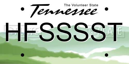 HFSSSST Tennessee License Plate