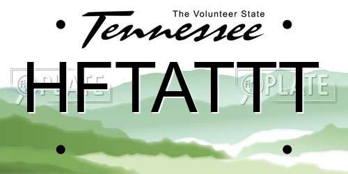 HFTATTT Tennessee License Plate