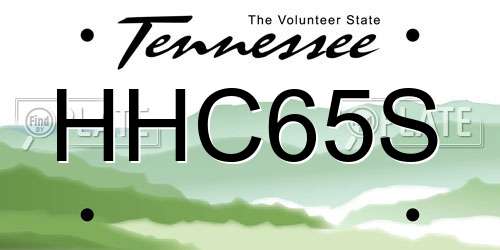 HHC65S Tennessee License Plate