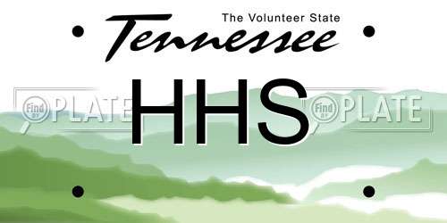 HHS Tennessee License Plate