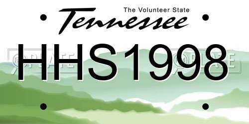 HHS1998 Tennessee License Plate