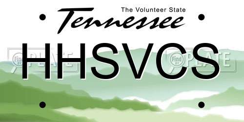 HHSVCS Tennessee License Plate