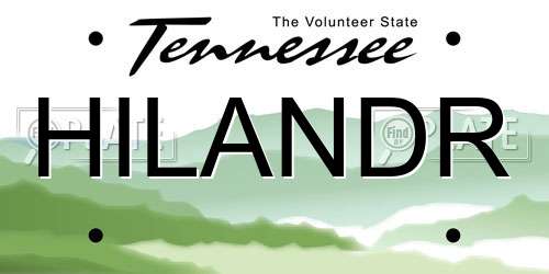 HILANDR Tennessee License Plate