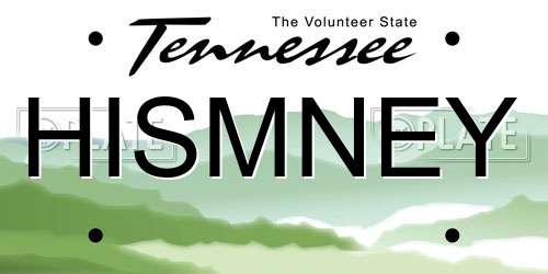 HISMNEY Tennessee License Plate