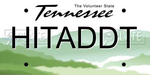 HITADDT Tennessee License Plate