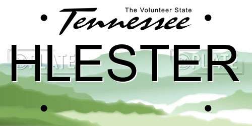 HLESTER Tennessee License Plate