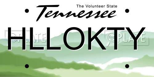 HLLOKTY Tennessee License Plate