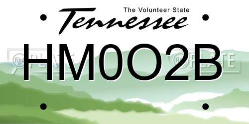 HM0O2B Tennessee License Plate