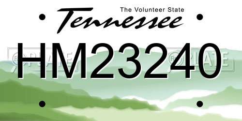 HM23240 Tennessee License Plate