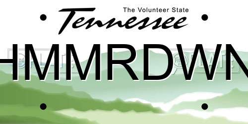 HMMRDWN Tennessee License Plate