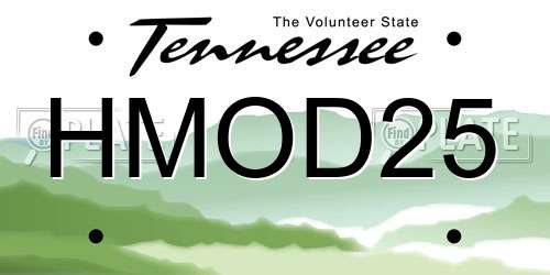HMOD25 Tennessee License Plate
