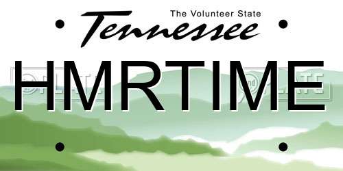 HMRTIME Tennessee License Plate