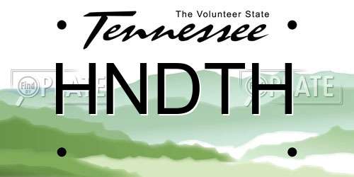 HNDTH Tennessee License Plate